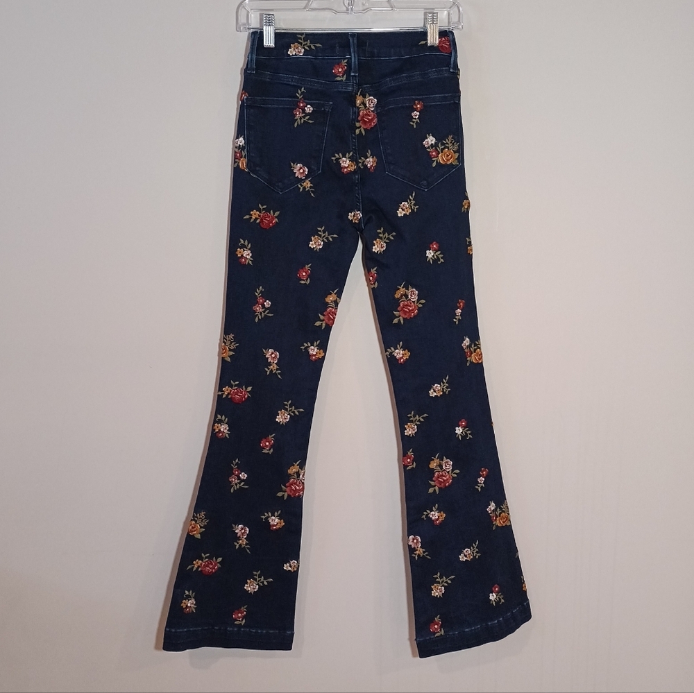 Driftwood Wyatt embroidered flare jeans Mid rise Size 25/31 - Picture 2 of 7